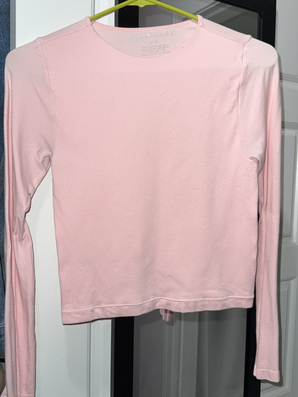Source Unknown Light Pink Long Sleeve Crop Top